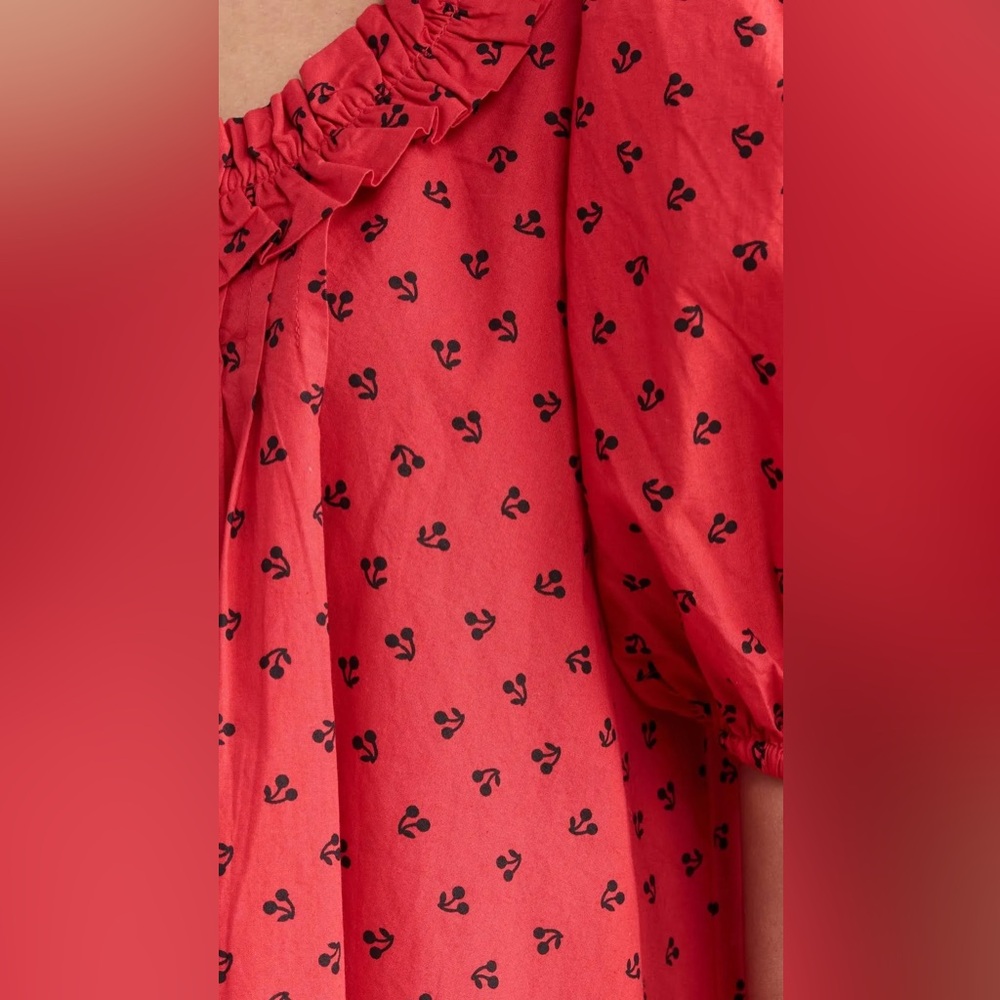 Damson Madder Jemima Mini Dress - Red Cherries size UK 16 US 12 - Picture 7 of 14
